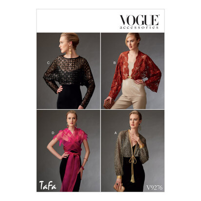 Vogue Misses' Reversible Shrugs and Capelet V9276 - Paper Pattern, Size S-M-L-XL