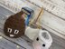 Poop and Toilet Roll Chocolate Orange Cover Knitting Pattern