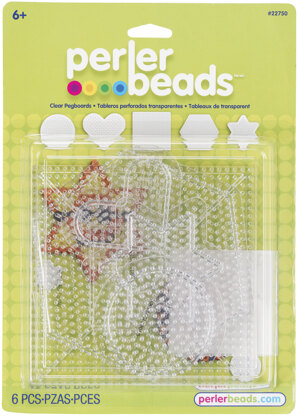 Perler Pegboards 5/Pkg - Assorted Clear Shapes