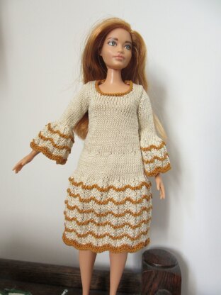 1:6th scale wavy dress