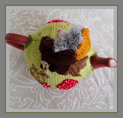Hedgehog Mushroom Tea Cozy pattern