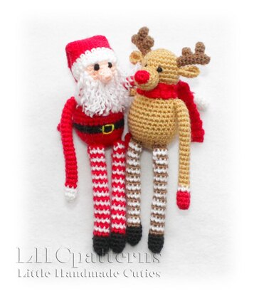 4 x Christmas ToysCrochet Pattern (Santa, Reindeer, Snowman, Elf)