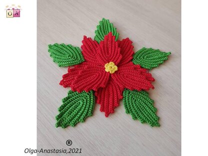 Poinsettia doily