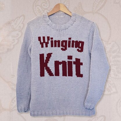 Intarsia - Winging Knit Chart - Adults Sweater
