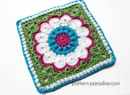 Dahlia 12" Crochet Square