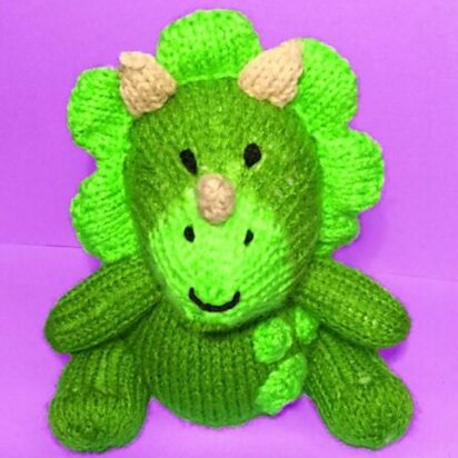 Terence the Triceratops Orange Choc Cover - knitting pattern