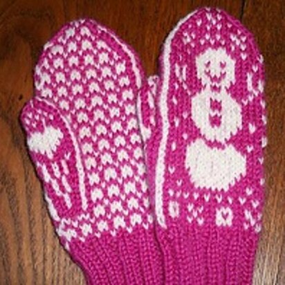 Snowman Mittens