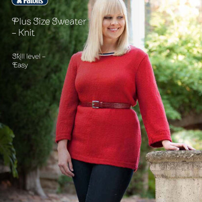 Plus Size Sweater Patons Merino Extrafine DK