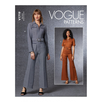 Vogue Misses' Jumpsuit & Belt V1719 - Sewing Pattern