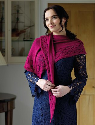 Rosalyn Lace Triangular shawl in West Yorkshire Spinners Exquisite Lace - Downloadable PDF