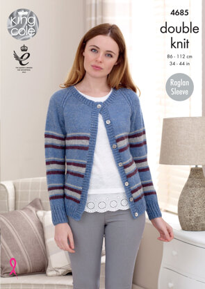Cardigan & Sweater in King Cole Panache - 4685 - Leaflet