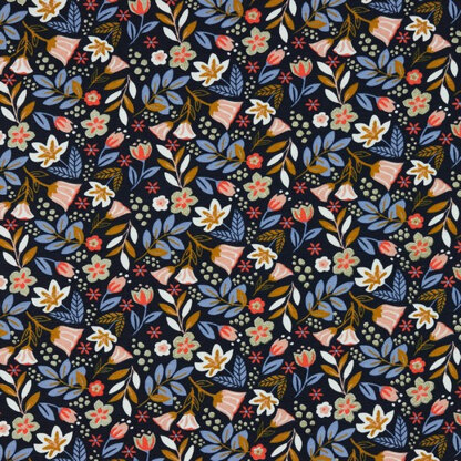 Glitter Flowers (Navy)