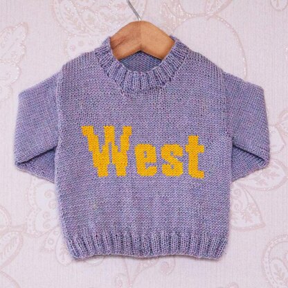 Intarsia - West Moniker Chart - Childrens Sweater