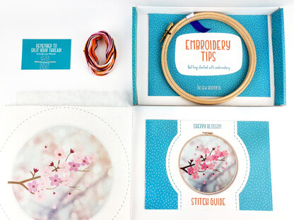 Oh Sew Bootiful Cherry Blossom Embroidery Kit
