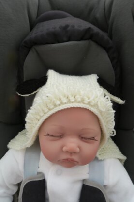 Little Lamb Hooded Baby Car Seat Blanket