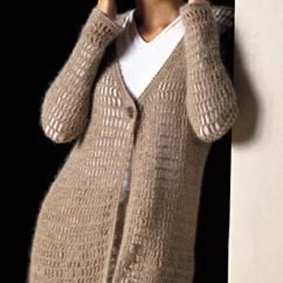 Net Cardigan in Adriafil Kid Mohair and Odeon