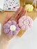 Crochet flower keyring plush Amigurumi pattern crochet bag charm Crochet car hanger