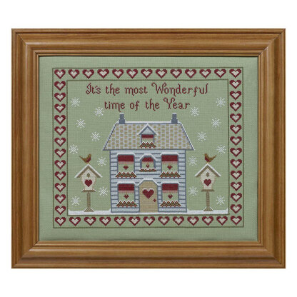 Historical Sampler Company Its the Most Wonderful Time of the Year Cross Stitch Kit - 29cm x 25cm