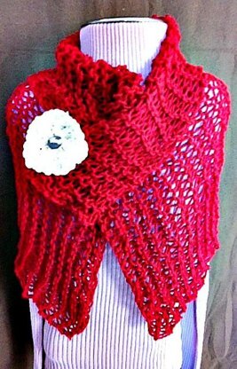 YT Red Beginner Shawl