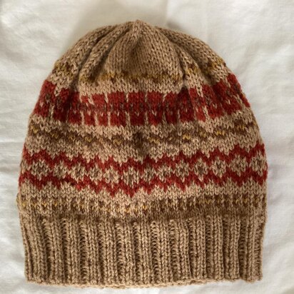 The Roll on Autumn Beanie Hat - knitting pattern