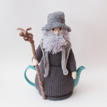Old Grey Wizard Tea Cosy