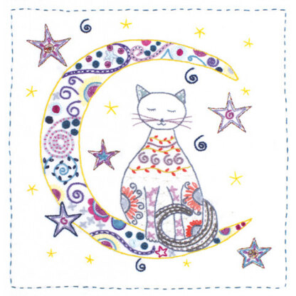 Un Chat Dans L'Aiguille In the Moonlight Embroidery Kit