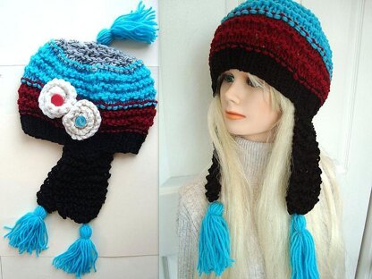 590 KNITTED EARFLAP HAT, all sizes