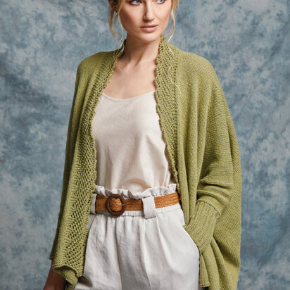 Ginger Cardigan in Rowan Denim Revive - ZB298-00012-UK - Downloadable PDF