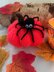 Spider Pumpkin straight needles easy knitting pattern autumn halloween home decor