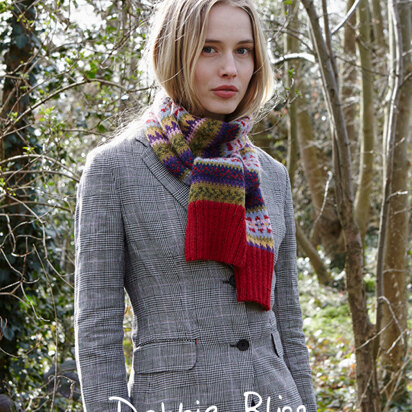 "Fiona Scarf" - Scarf Knitting Pattern For Women in Debbie Bliss Aymara - DB212