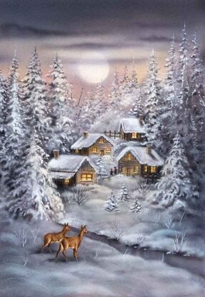 Grafitec Winter Village Tapestry Kit - 40cm x 50cm