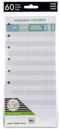 Happy Planner Medium Half Sheet Fill Paper 60/Pkg - Expense Tracker