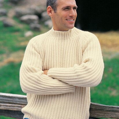 Rugged Raglan in Patons Classic Wool Worsted - knitting pattern