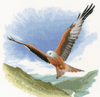 Heritage Red Kite in Flight Cross Stitch Kit - 34cm x 34cm