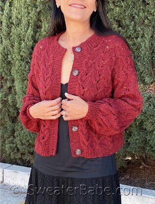 #336 Madison Cabled Cardigan