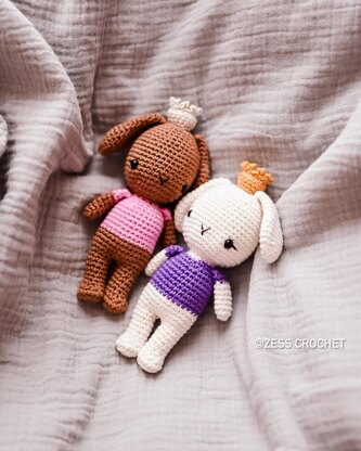 TUTORIEL CROCHET MOLLY en Français de Zess - patron lapin princesse pdf amigurumi animal facile à suivre