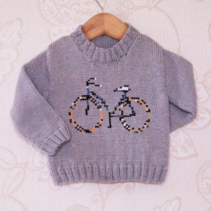 Intarsia - Bicycle Chart - Childrens Sweater