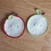 Apple slice coasters