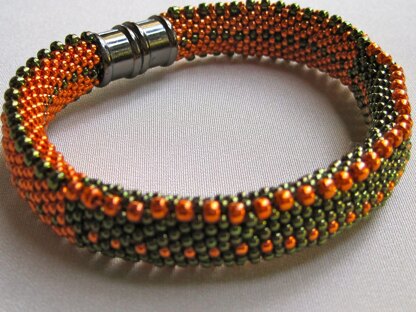 Lots of Dots Bead Crochet Bangle