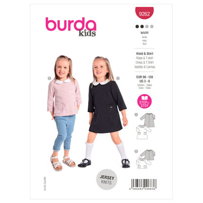 Burda Style Kids Dress B9262 - Paper Pattern, Size 98 - 128