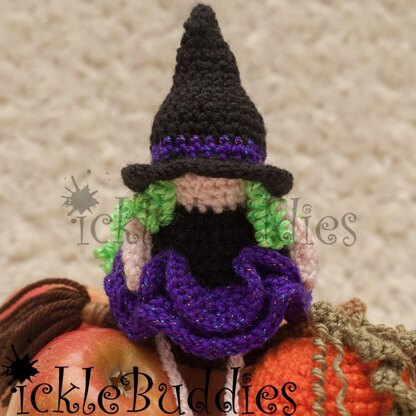 Witch with Pumpkin Chocolate Orange Cover Crochet Pattern UK Terminology