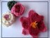 558 KNITTED ORCHID, ROSE, and LEAF