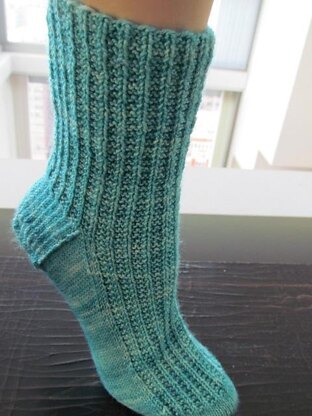 Half Rib Sock Pattern