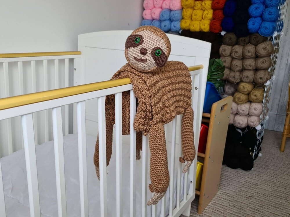 3in1 Jungle Sloth Baby Blanket Crochet pattern by Crafting