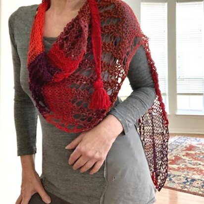 Vermillion shawl