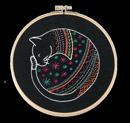 Cat Embroidery Kit Beginner Embroidery Kit DMC Embroidery Kit Cat Embroidery  Pattern Embroidery Hoop Kit Embroidery Craft Kit 