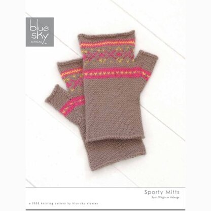 Sporty Mitts in Blue Sky Fibers Sport Weight - Downloadable PDF