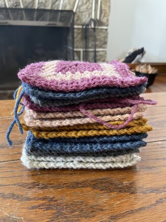 Moss Stitch Granny Square Blanket #2