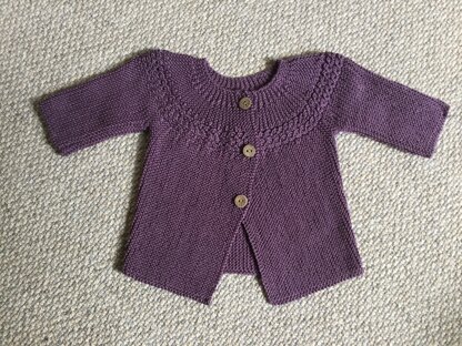 Short rows baby jacket