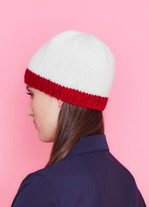 "Skyline Beanie" - Beanie Knitting Pattern in Paintbox Yarns Simply Chunky